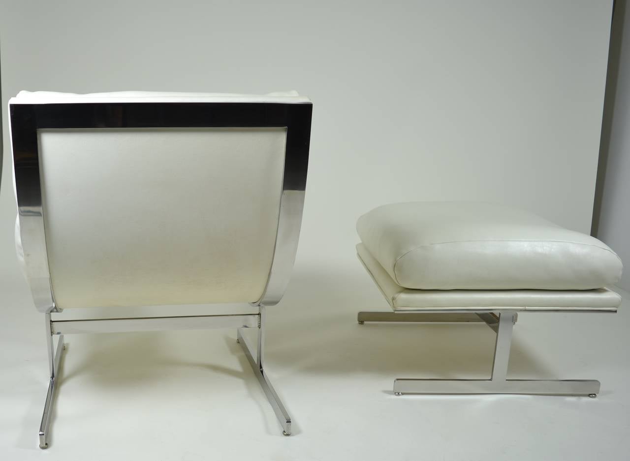 Late 20th Century Modern Lounge Chair and Ottoman by Kipp Stewart for Directional, circa 1970