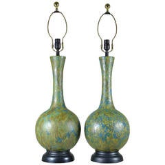 Pair of Modern Art Pottery Lamps