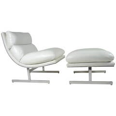 Modern Lounge Chair and Ottoman by Kipp Stewart for Directional, circa 1970 7