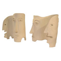 Ceramic Face Sculpture