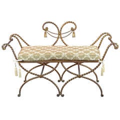 Gilded Italian Iron Bench