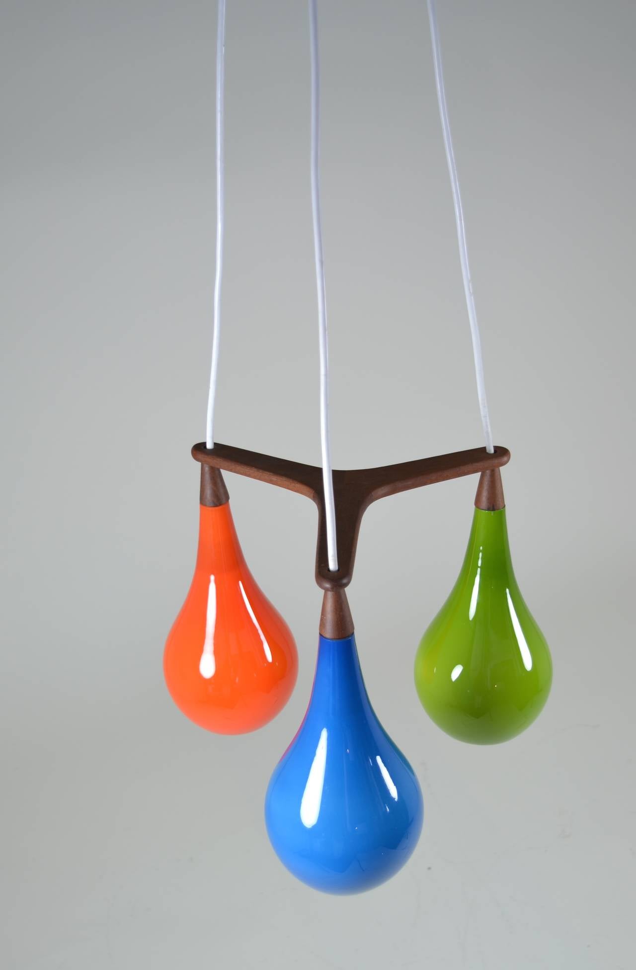 Scandinavian Modern Danish Modern Pendant Chandelier by Holmegaard, circa 1960s