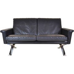 Maurice Villency Two-Seat Leather Sofa