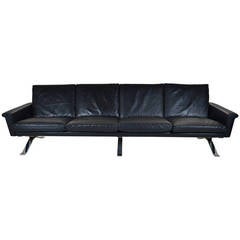 Maurice Villency Four-Seat Leather Sofa
