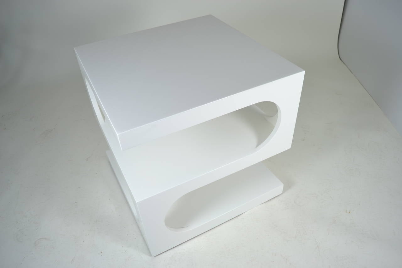Late 20th Century Sculptural Lacquered Side Table, circa 1970s