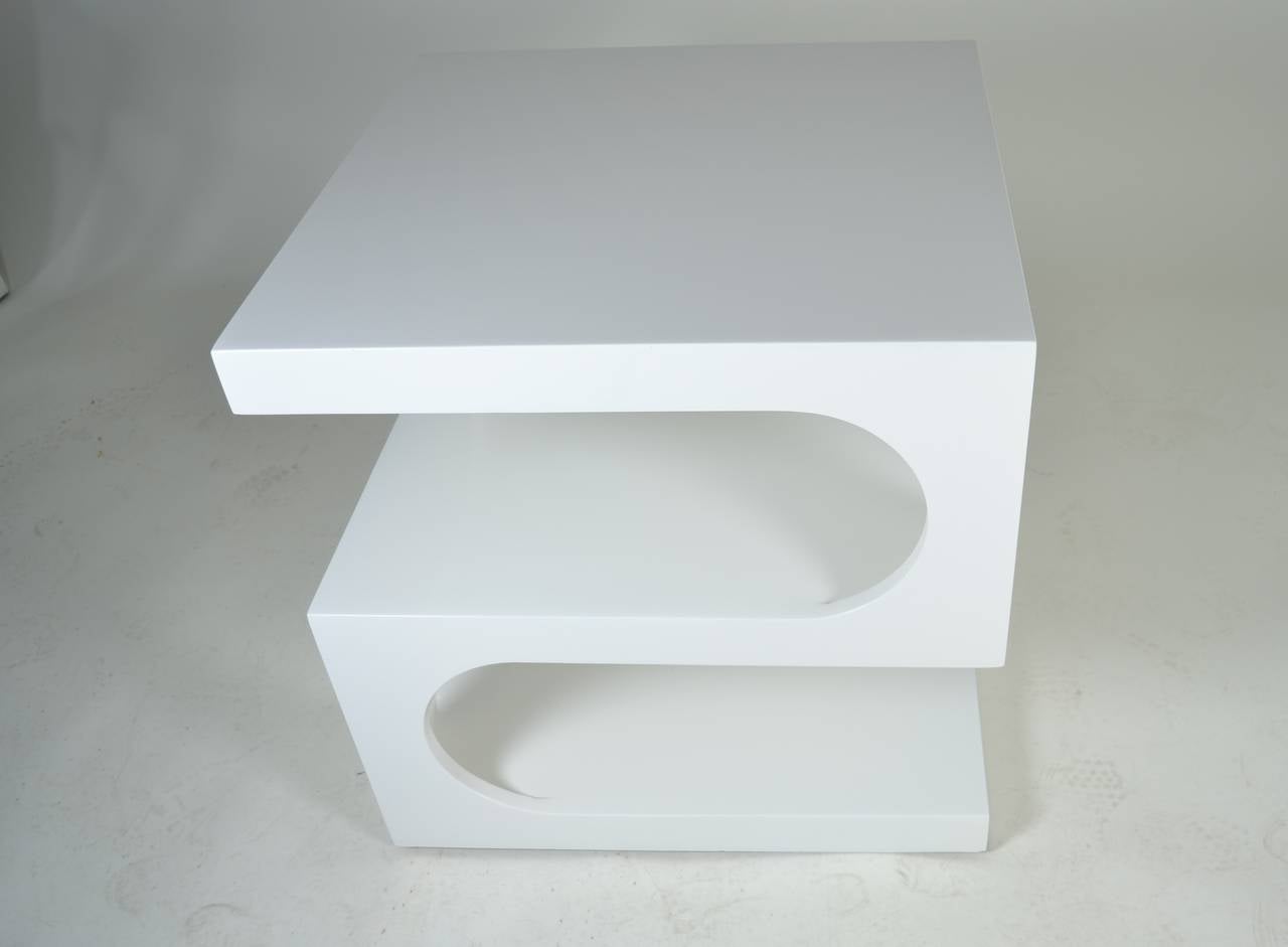Sculptural Lacquered Side Table, circa 1970s 2