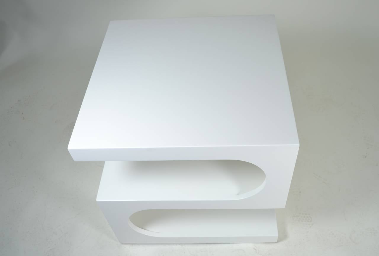 Sculptural Lacquered Side Table, circa 1970s 3