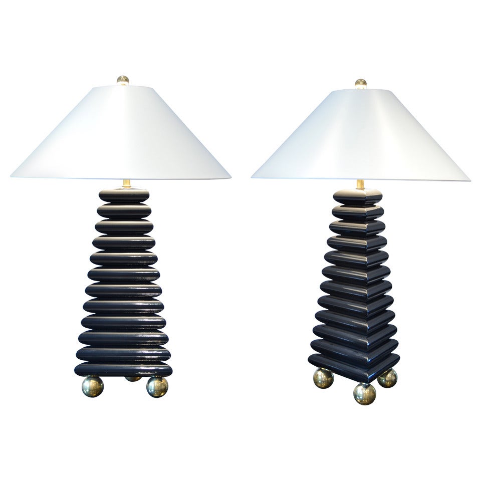 Vintage Pair of Chapman Lamps, 1982