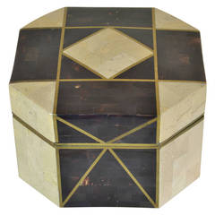 Tessellated Horn and Marble Box