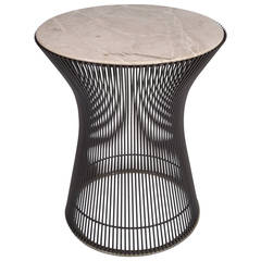 Warren Platner for Knoll Bronze Finish and Marble Side Table, circa 1970s