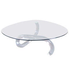 Lucite Based Biomorphic Cocktail Table
