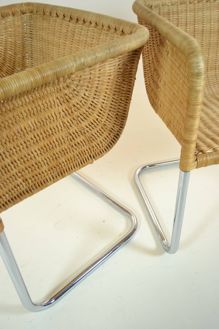 Harvey Probber Pair of Wicker Chairs 2