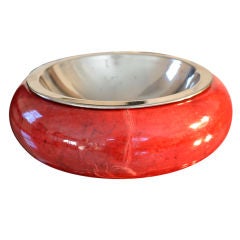 Aldo Tura Lacquered Parchment Bowl