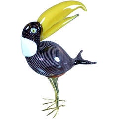 Vintage Signed Zanetti Murano Bird Sculpture