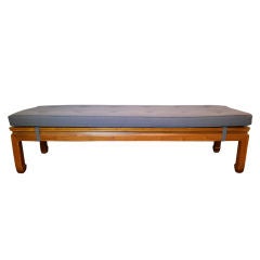 Teak Wood Bench with Custom Cushion