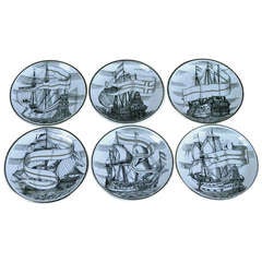 Fornasetti Ship Design Coasters - Set of Six