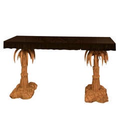 Vintage Whimsical Palm Tree Console