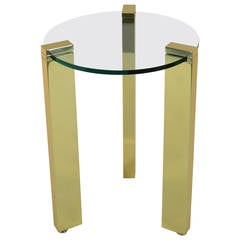 Brass and Glass Drinks Table Brass and Glass Drinks Table