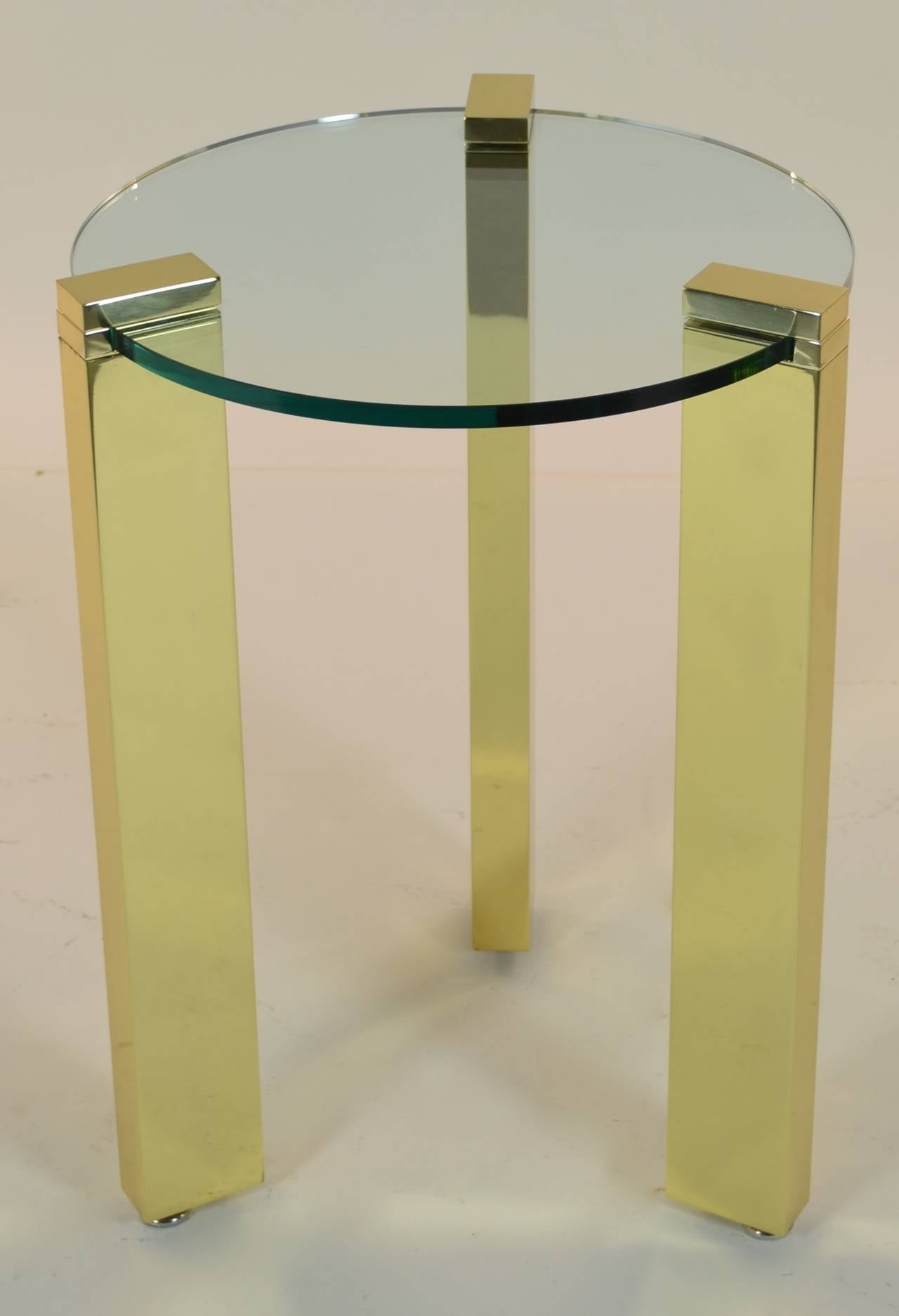 Brass and Glass Drinks Table