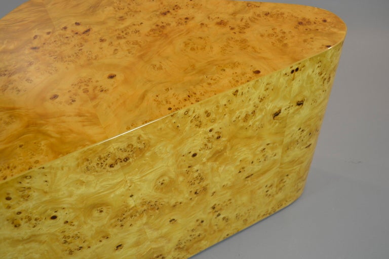 Triangular Burled Wood Table 1