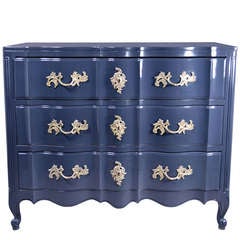 Blue Lacquered French-style Commode