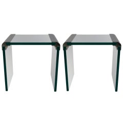 Pair of Pace Collection Waterfall Tables
