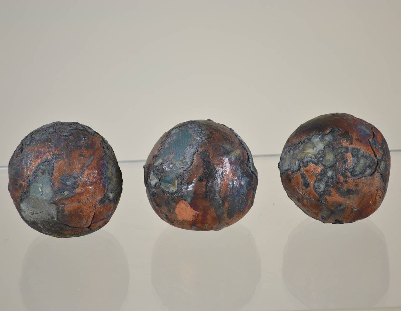Tony Evans Raku Sculptural Spheres 1