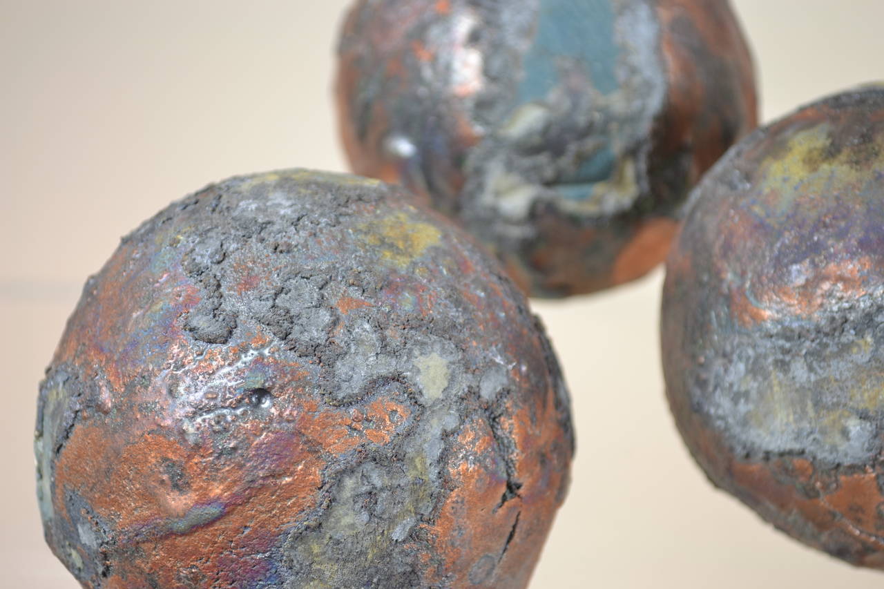 Tony Evans Raku Sculptural Spheres 2