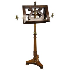 English Rosewood Regency Style Music Stand