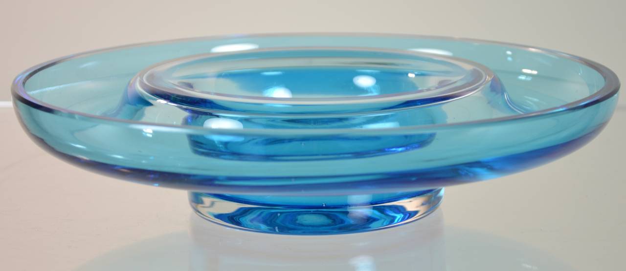 Signed Venini, Modernist Murano Bowl, Italy, 1980