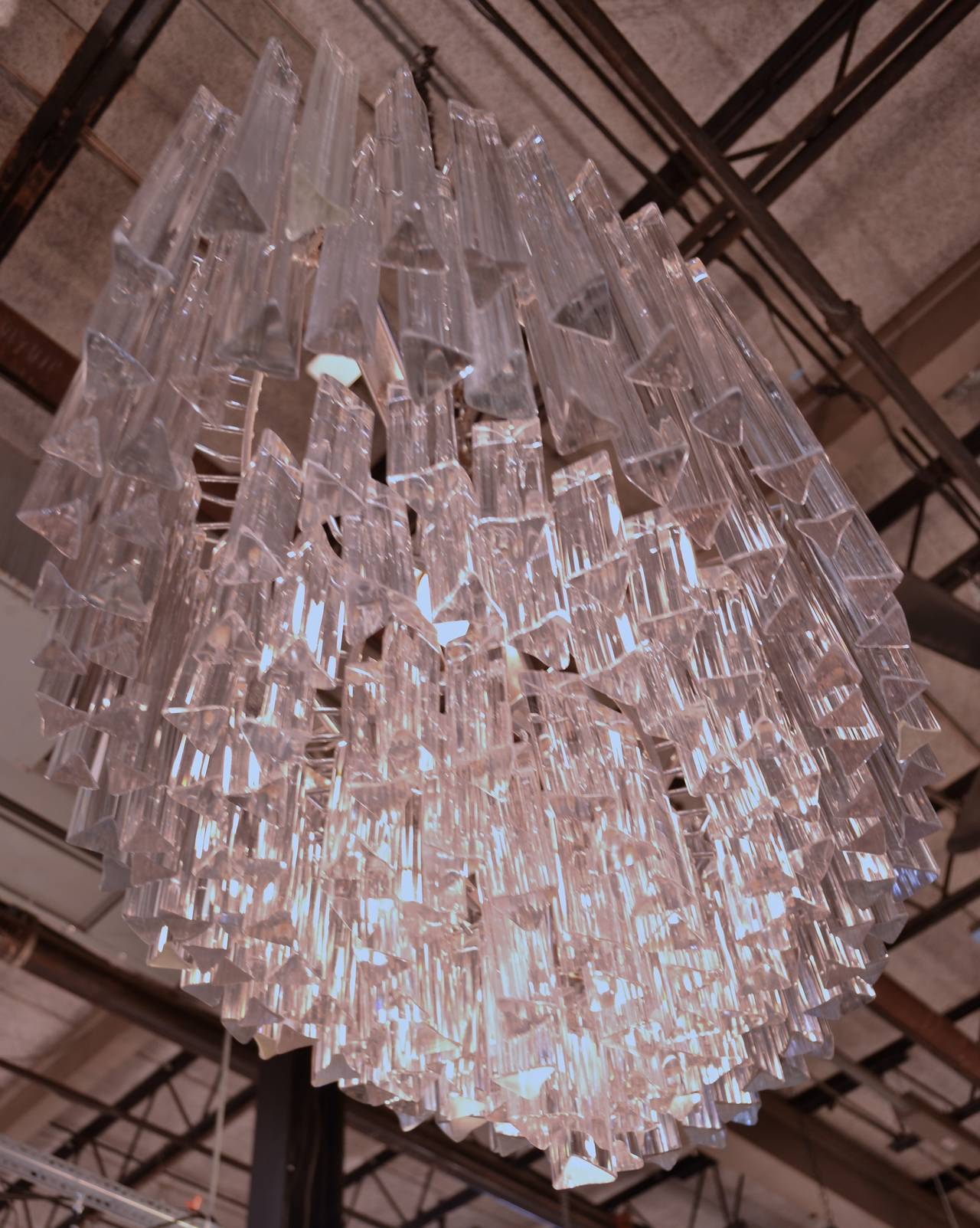 Late 20th Century Six-Tier Mid-Century Murano Chandelier by Camer