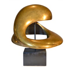 Organic Form Bronze Sculpture by Karoly Veress
