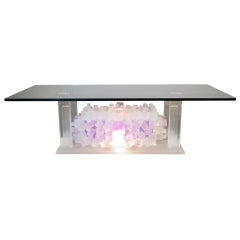 Lighted Lucite Cocktail Table