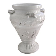 Large Italian Glazed Ceramic Urn