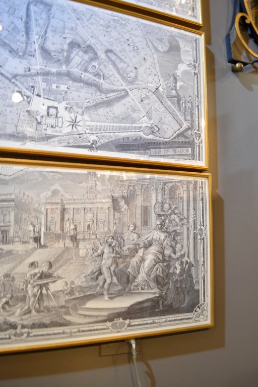 20th Century Reprint of 18th Century Nolli Map of Rome In Excellent Condition In Norwalk, CT