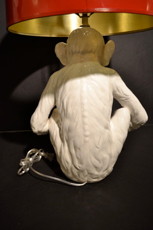 Porcelain Scary Monkey Lamp