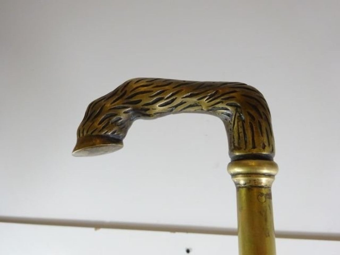 20th Century Victorian Style Umbrella Stand Mahogany & Brass