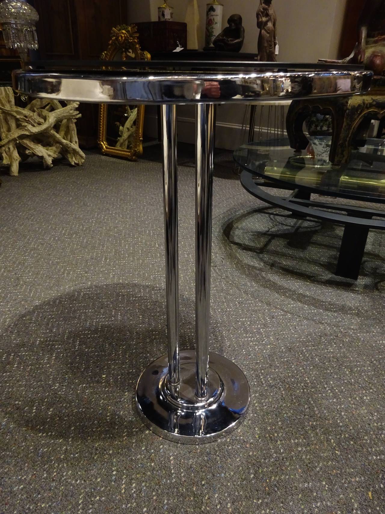 Art Deco Chrome Side Table at 1stDibs
