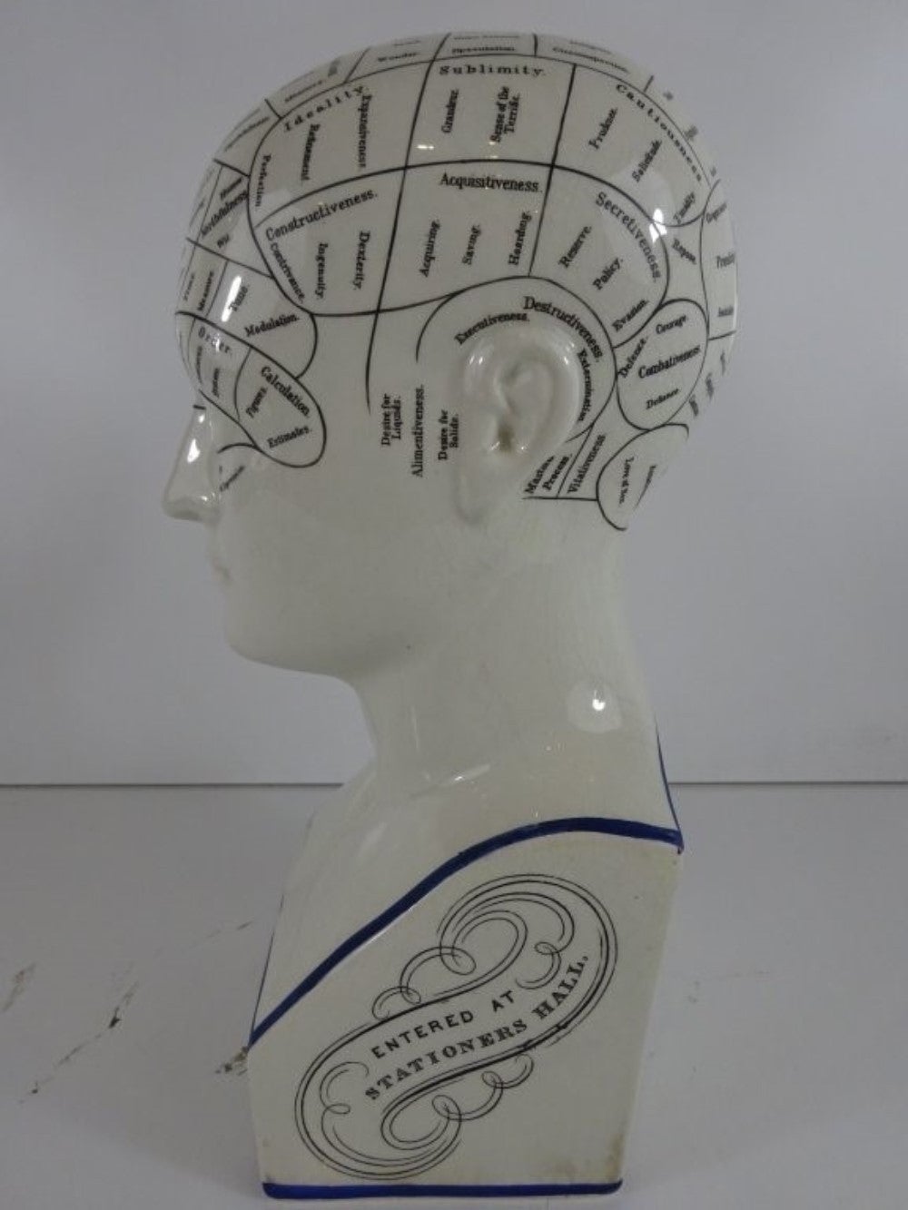 Phrenology head by L.N. Fowler, a fine antique example