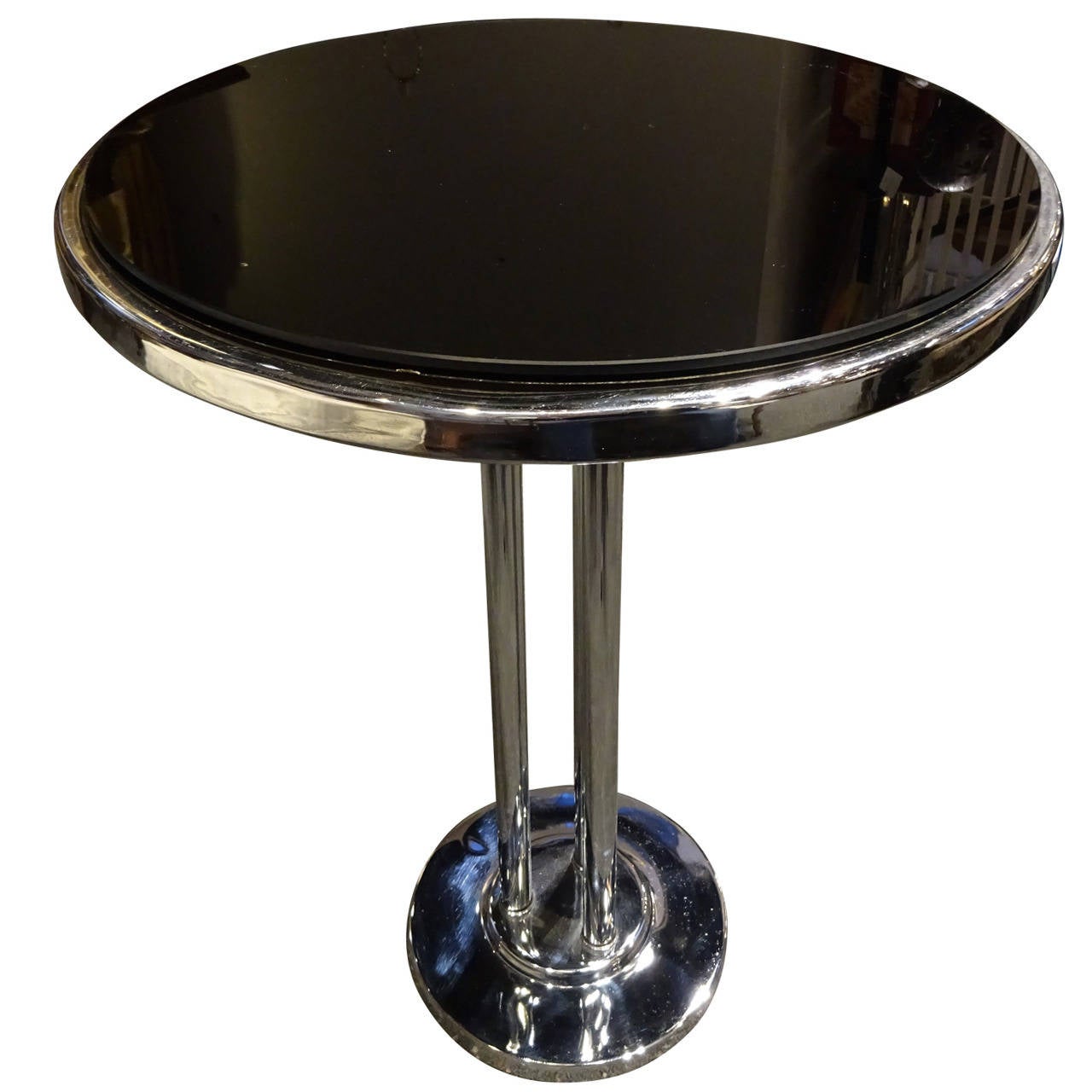 Art Deco Chrome Side Table at 1stDibs