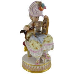 Meissen Girl With Dog