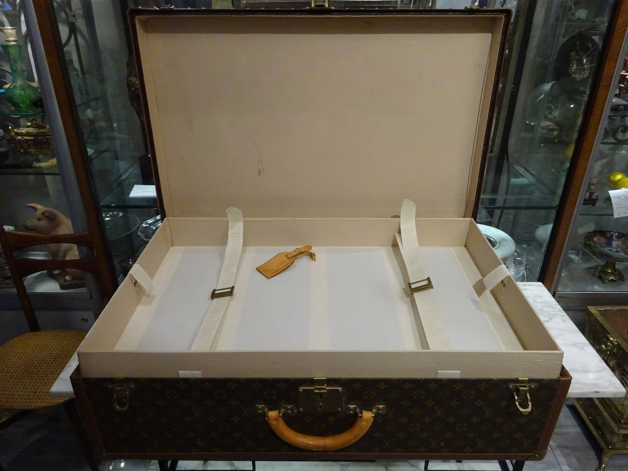 20th Century Jumbo Vintage Louis Vuitton Monogram Suitcase