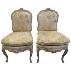 Pair of Louis XVI Style Slipper Chairs
