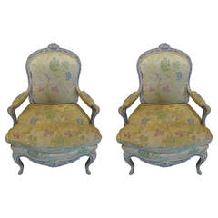 Pair of Louis XVI Style Bergere Chairs 9