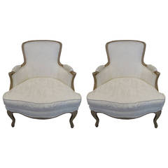 Pair of Louis XV Style Bergeres