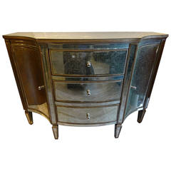 Mirrored Hollywood Regency Style Commode
