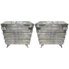 Pair of Art Deco Style Mirrored Chests