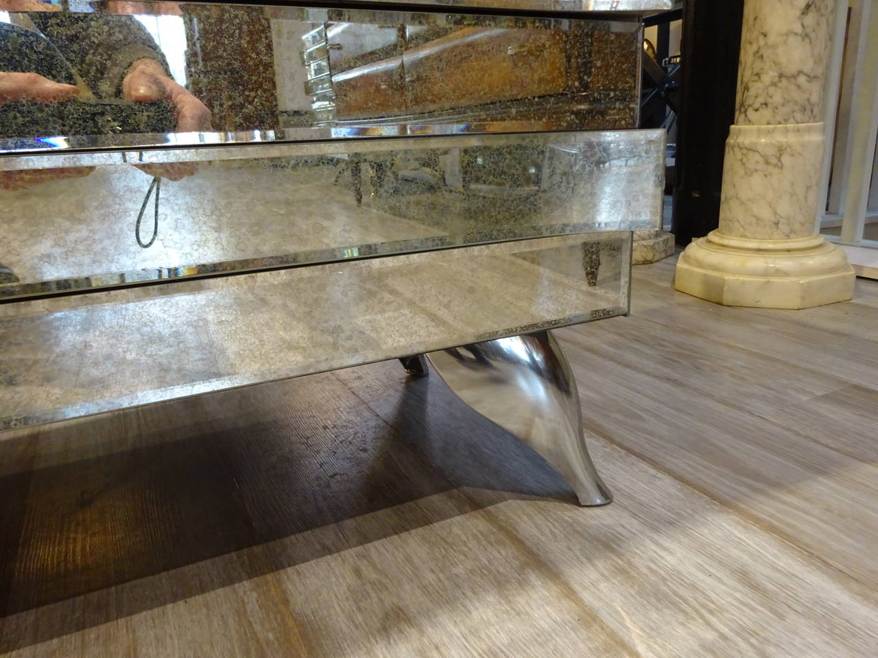 Pair of Art Deco Style Mirrored Chests at 1stDibs