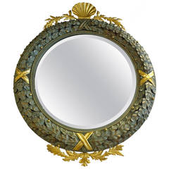 Large Neoclassic Wreath Motif Mirror