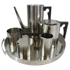 Vintage Arne Jacobsen Six-Piece "Cylinda" Line, Tea and Coffee Service